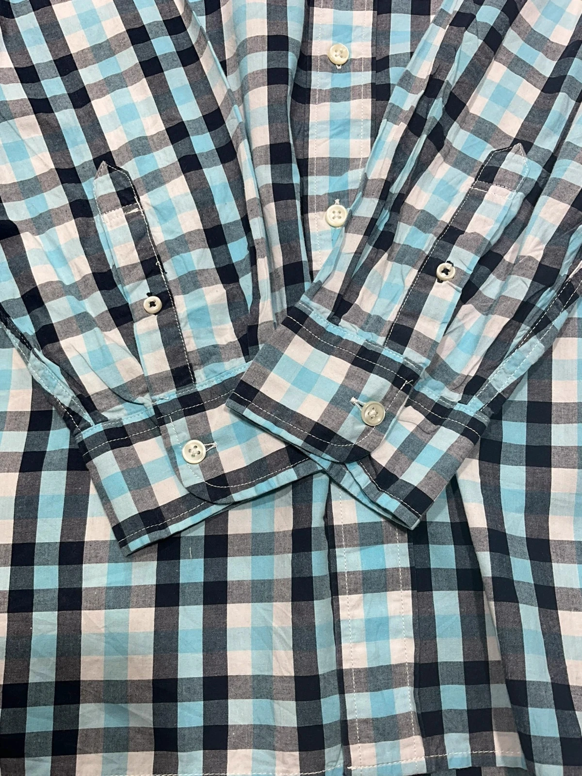 Chemise Tommy Hilfiger XL Preppy 100% Coton Vichy Bleu Ciel – photo 3